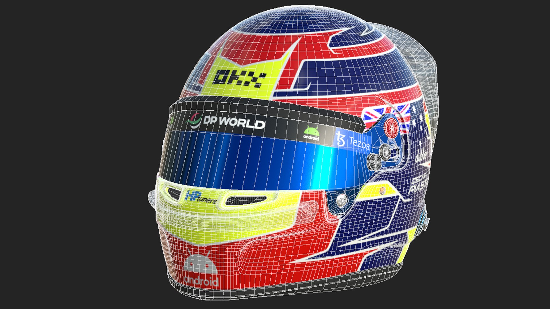 3D F1 Oscar Piastry Helmet 2023 Model - TurboSquid 2116357