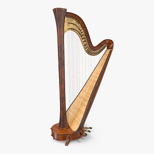 3D pedal harp instrument