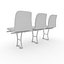 3D Stadium Seats 2 model