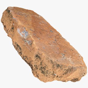 3D Realistic red brick 3d scan in highpoly