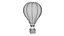 Globo aerostático estilizado: listo para producción