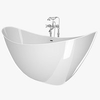 Vintage Bathtub Hylton White Coated