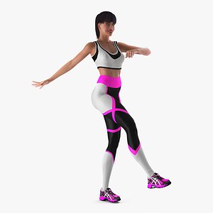 fitness instructor rigged 3D model