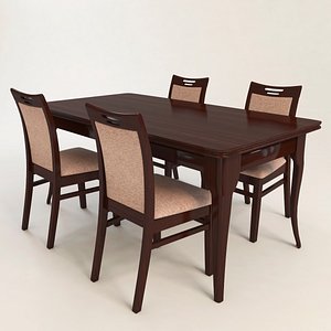 3d table chair dining