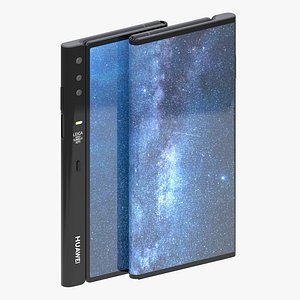 3D model huawei mate x rigged