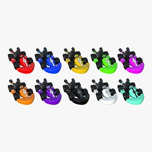 3D 10 Cartoon Karts C Collection - Vehicle Racing Design model
