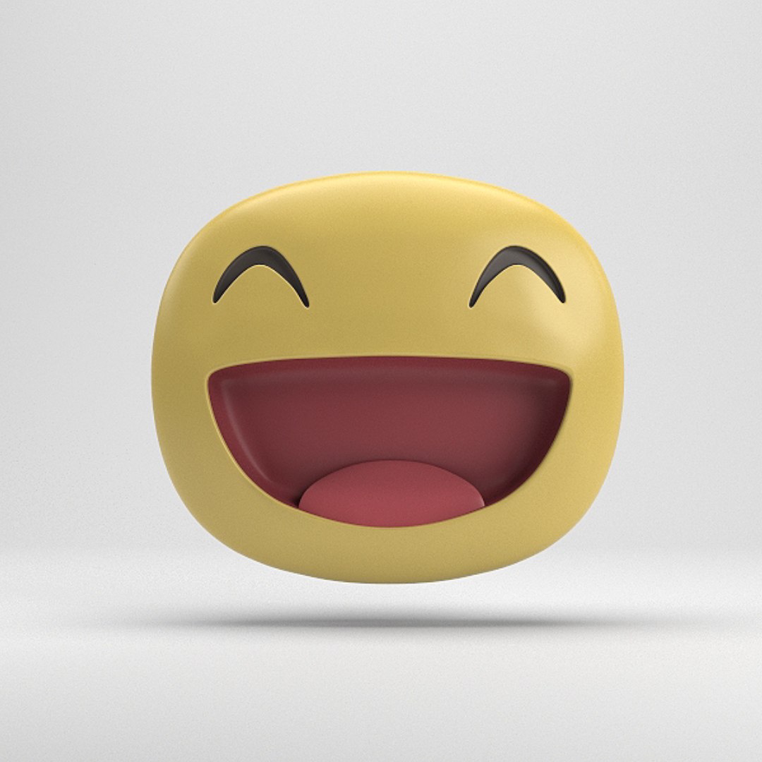 3D Model Facebook Big Grin Sticker - TurboSquid 1293021