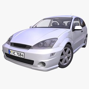 generic european hatchback interior car 3D model