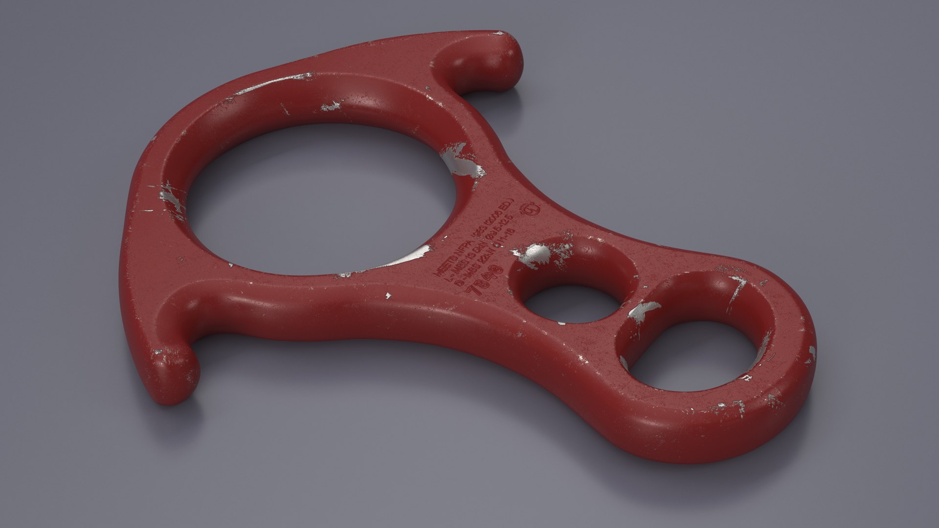 Rescue Figure Eight Belay NFPA Red Damaged 3D Model TurboSquid 2190552