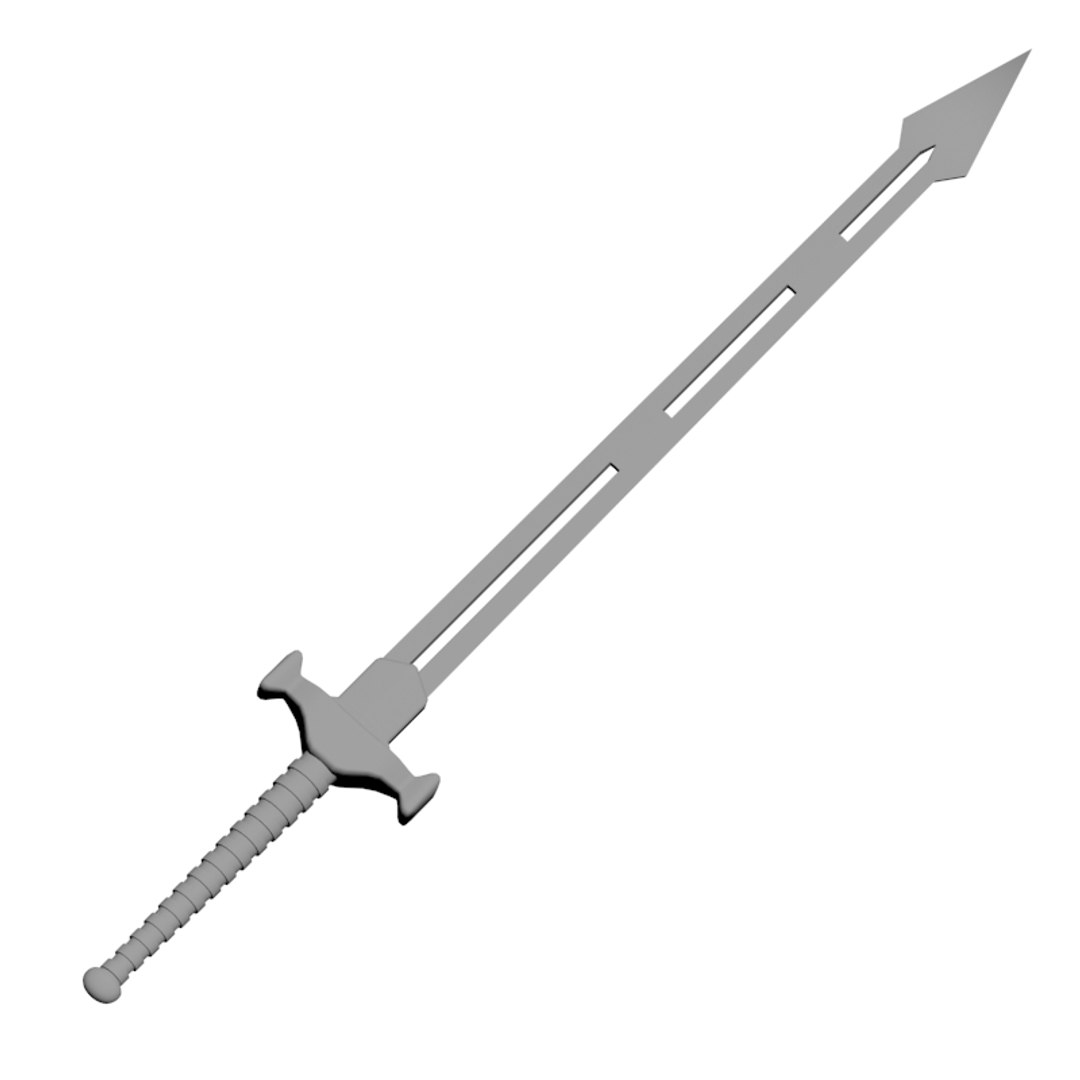 Free 3d Sword Holes Blade Turbosquid 1531850