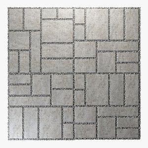 Paving tile pebble n9 3D model