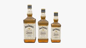 3D Jack Daniels Honey Bottles  PBR