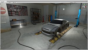 garage building unity 3D model