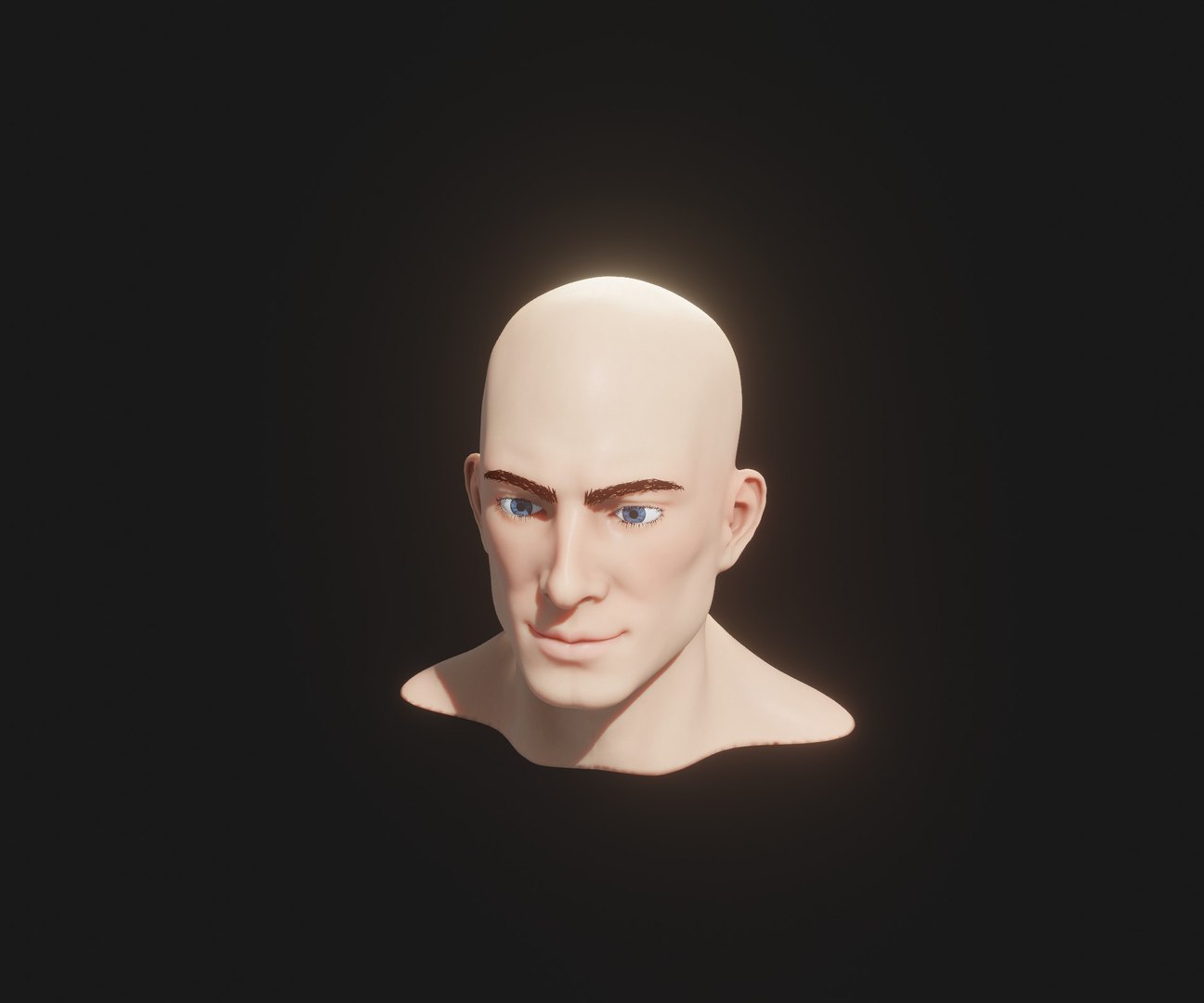 3D Model Realistic Male Head 3D Model Animated With Facial Expressions ...