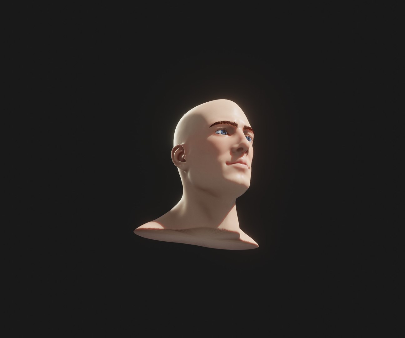 3D Model Realistic Male Head 3D Model Animated With Facial Expressions ...