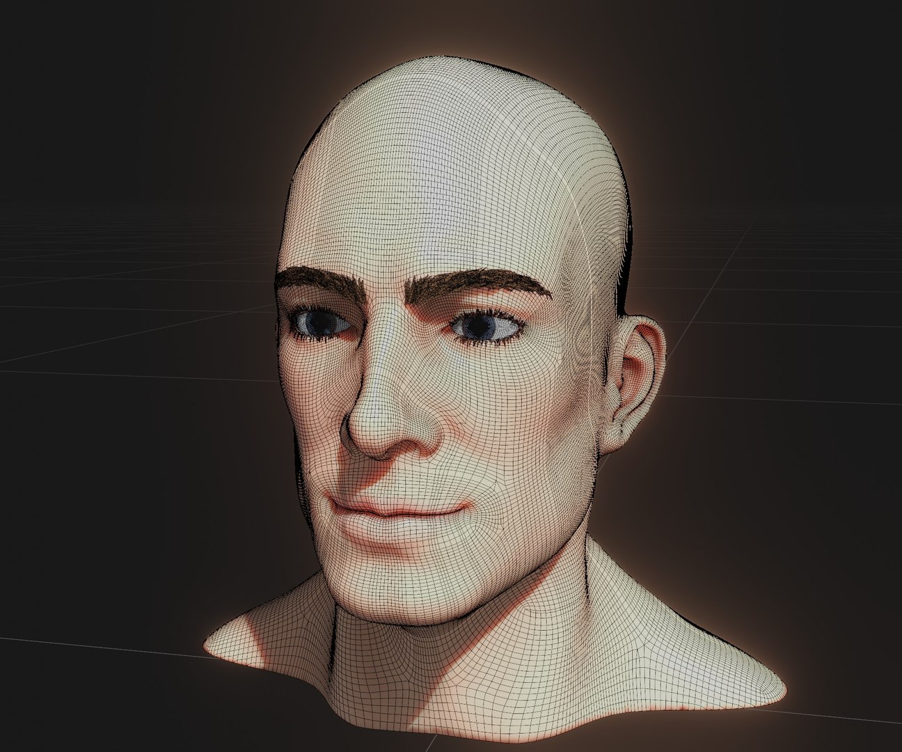 3D Model Realistic Male Head 3D Model Animated With Facial Expressions ...