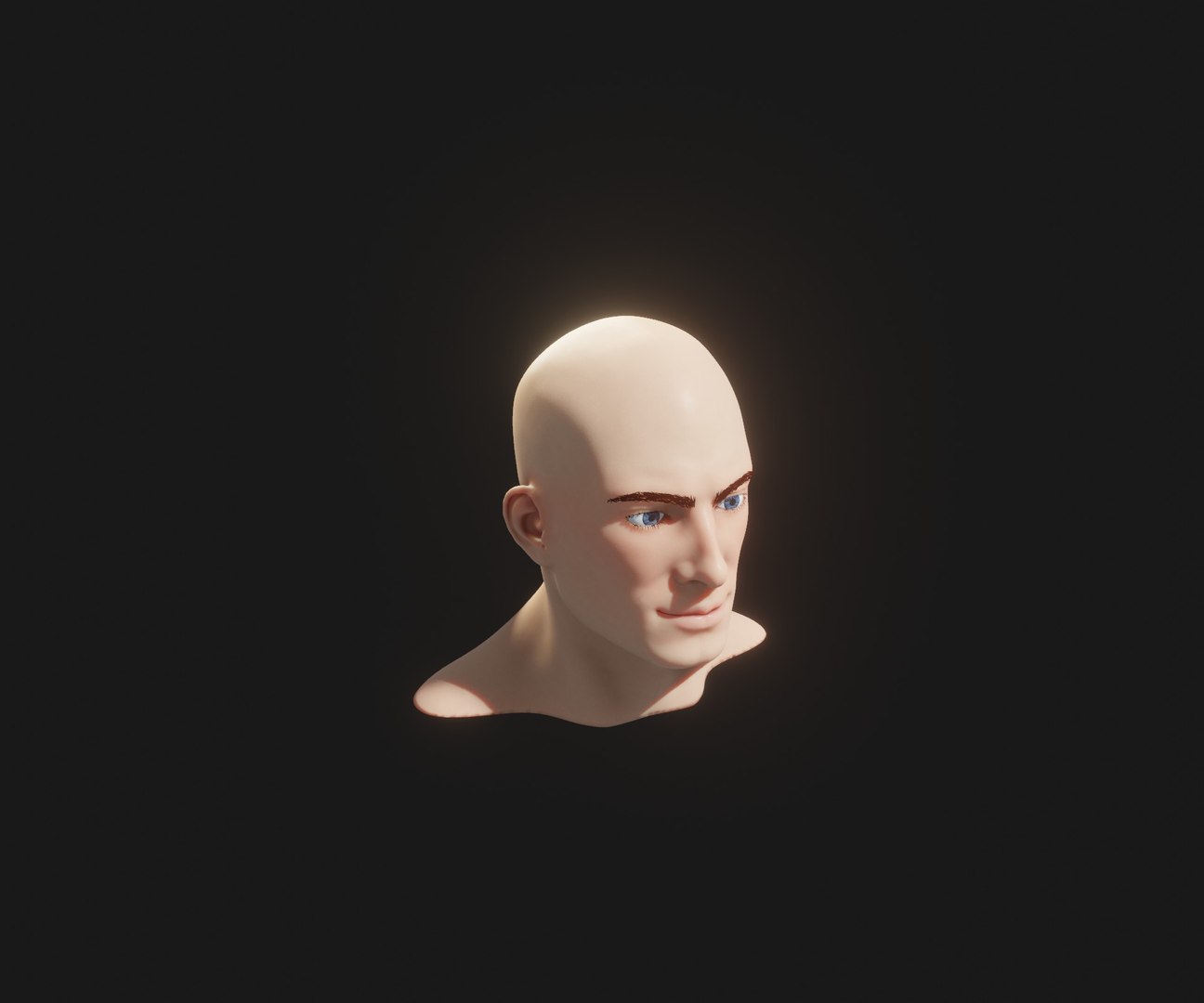 3D Model Realistic Male Head 3D Model Animated With Facial Expressions ...