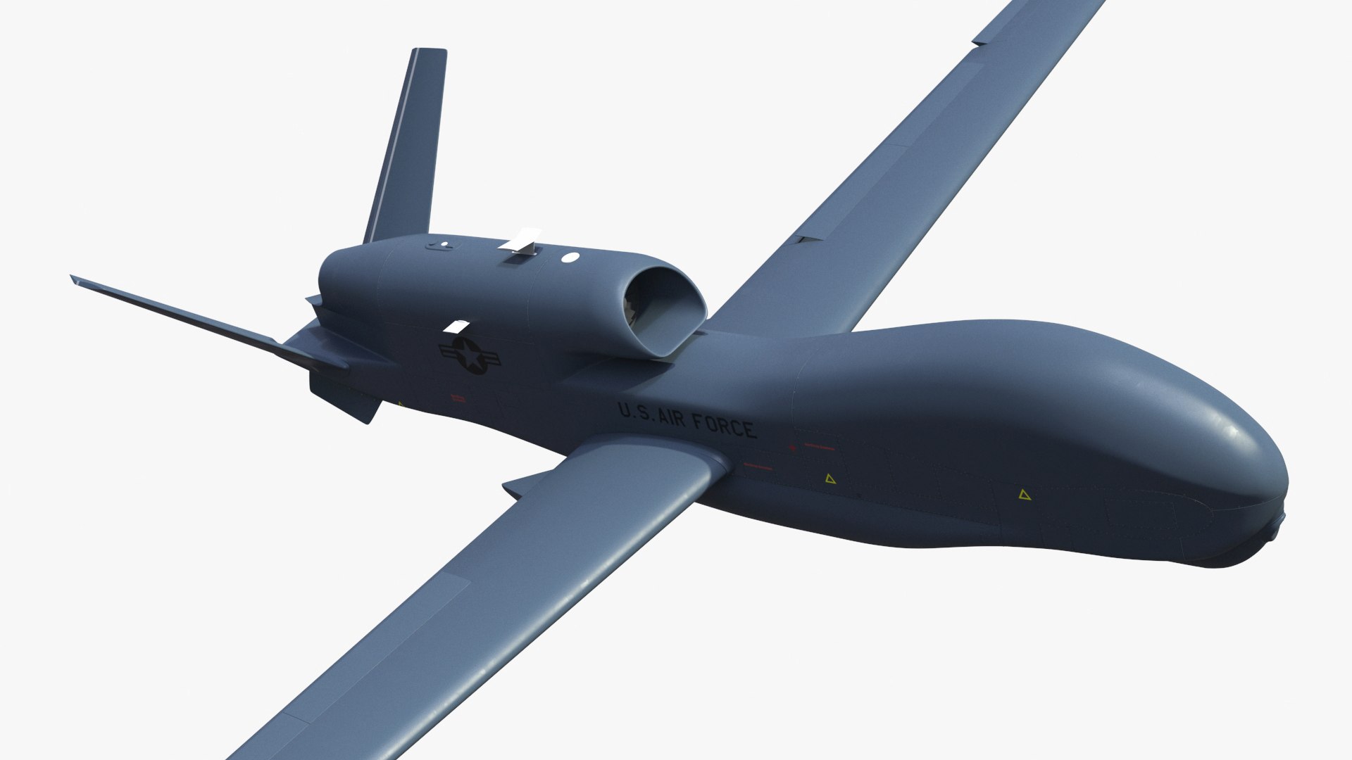 Drone RQ-4 Global Hawk Rigged 3D model preview