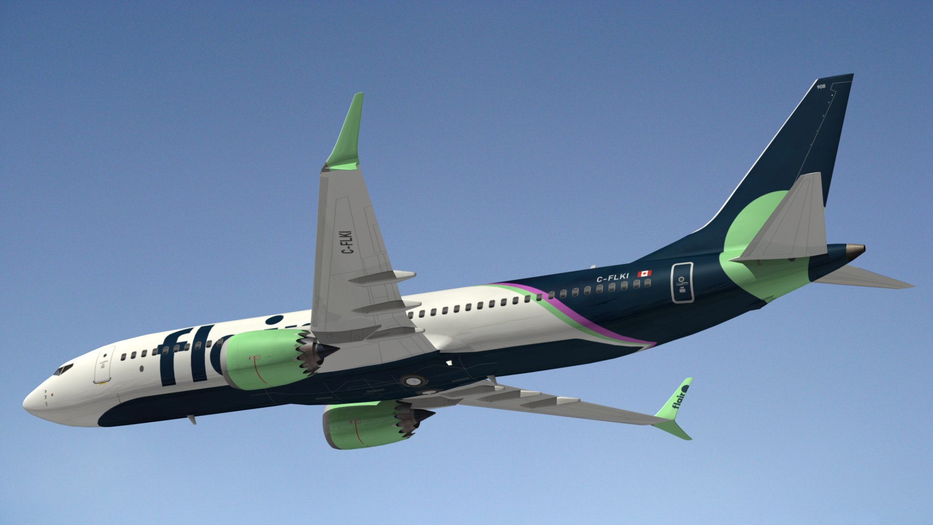 Boeing 737 Max Flair Airlines Model - TurboSquid 1819102