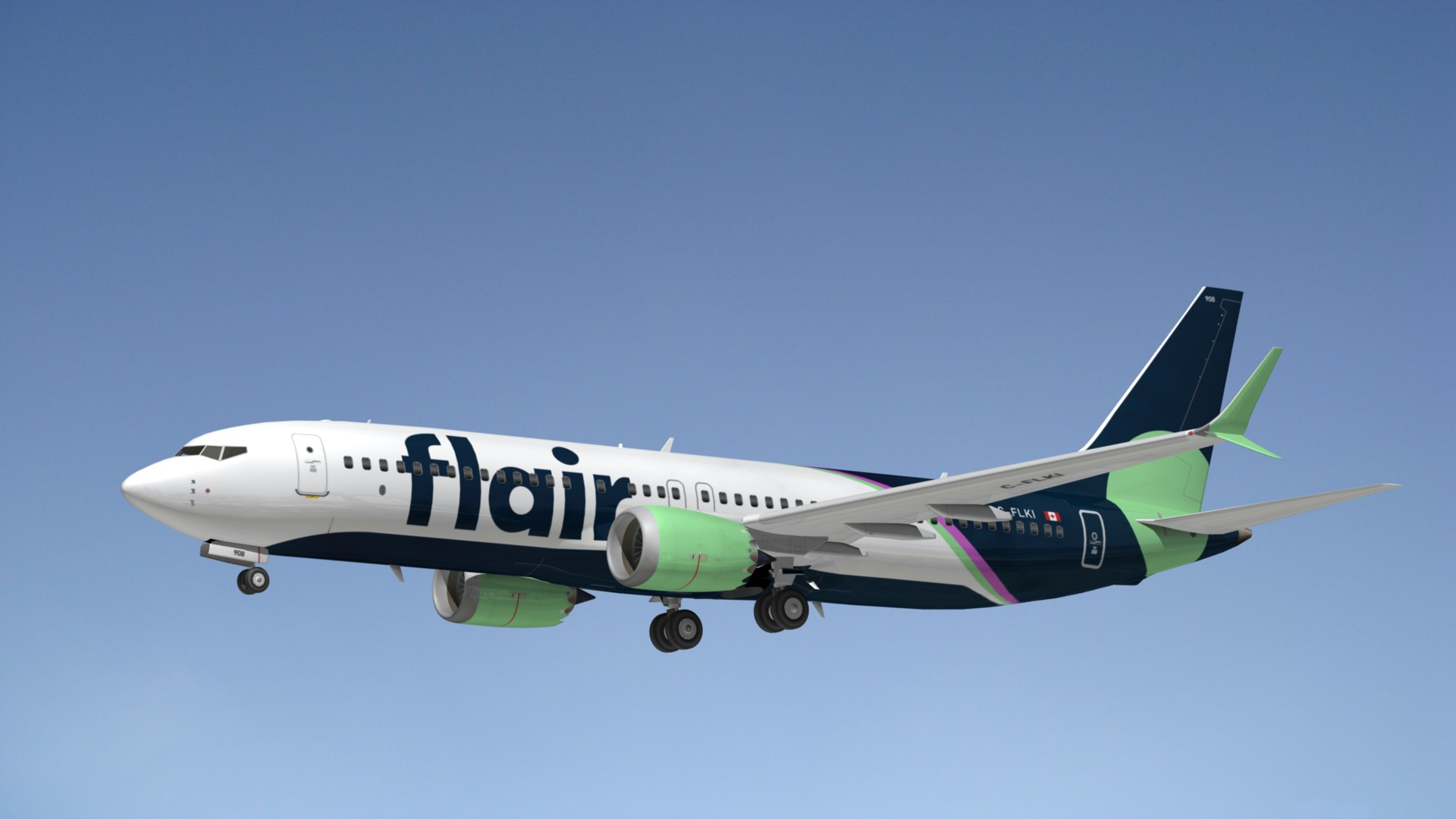 Boeing 737 Max Flair Airlines Model TurboSquid 1819102