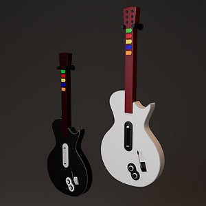 3D model Guitar Hero Guitar Maya Substance  Obj  Fbx Texture