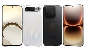Vivo iQOO 15 Ultra Black And Realme 16 5G White 3D model