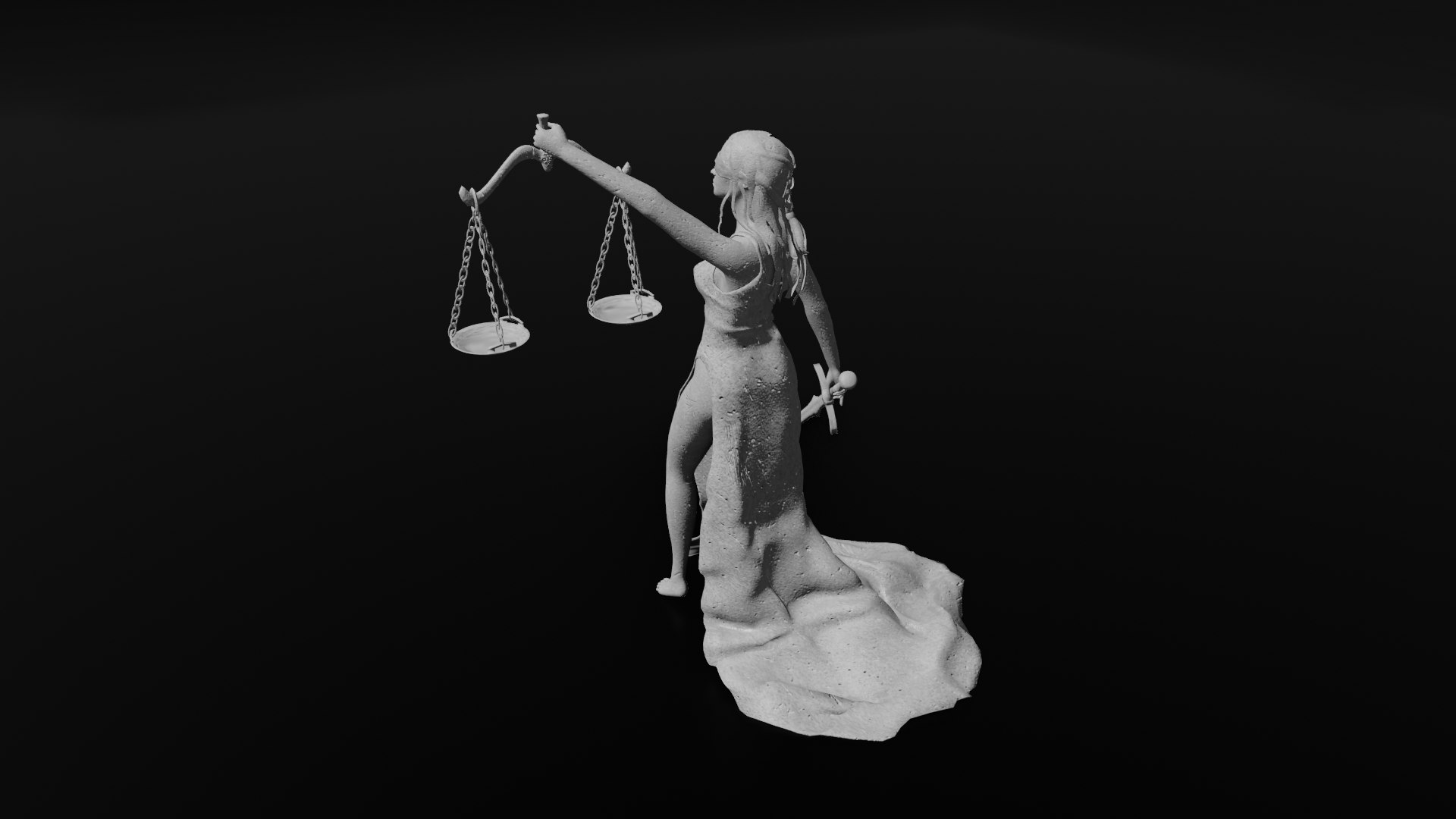 Lady Justice Statue 3D Model TurboSquid 1965267