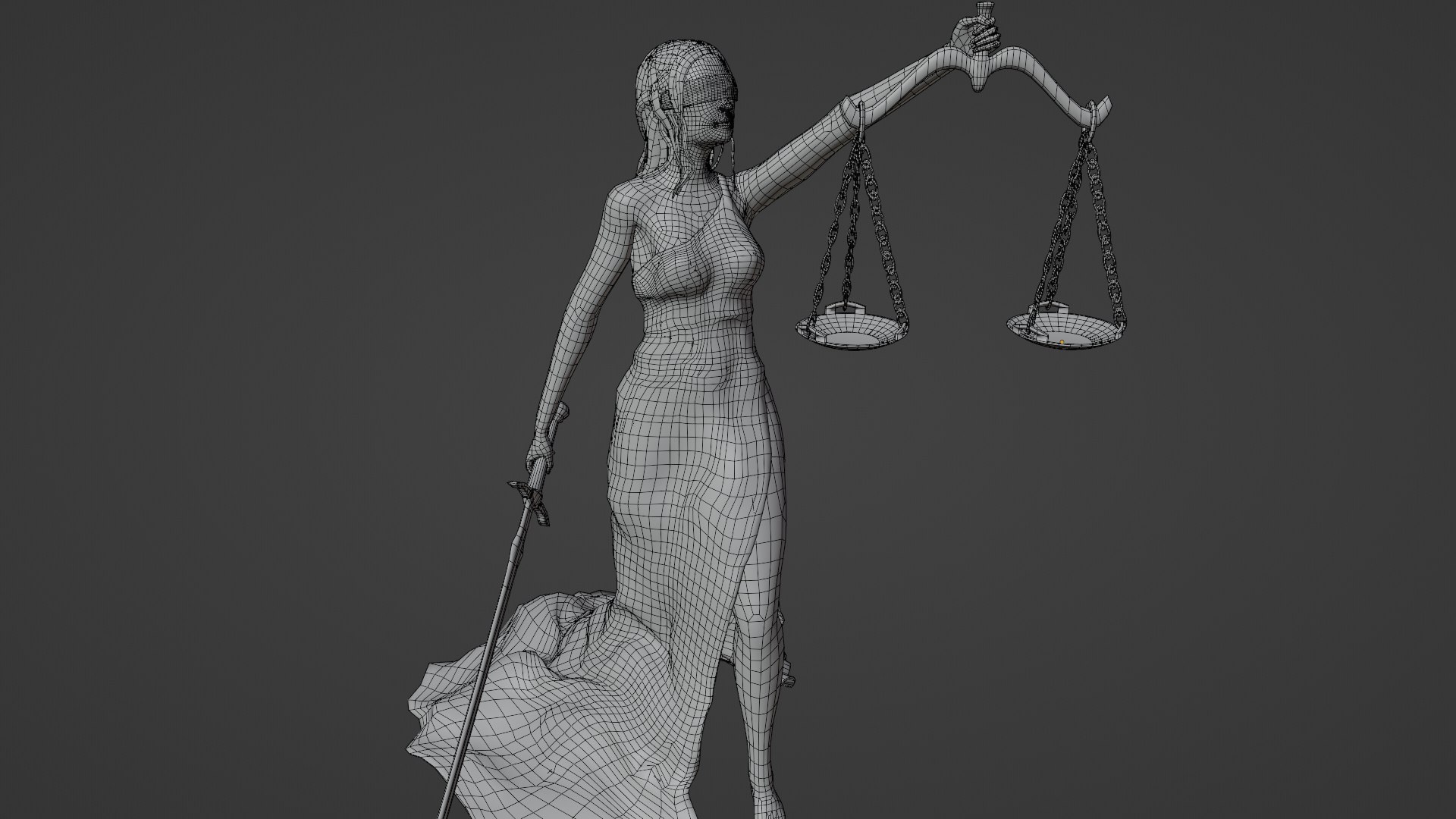 Lady Justice Statue 3D model TurboSquid 1965267