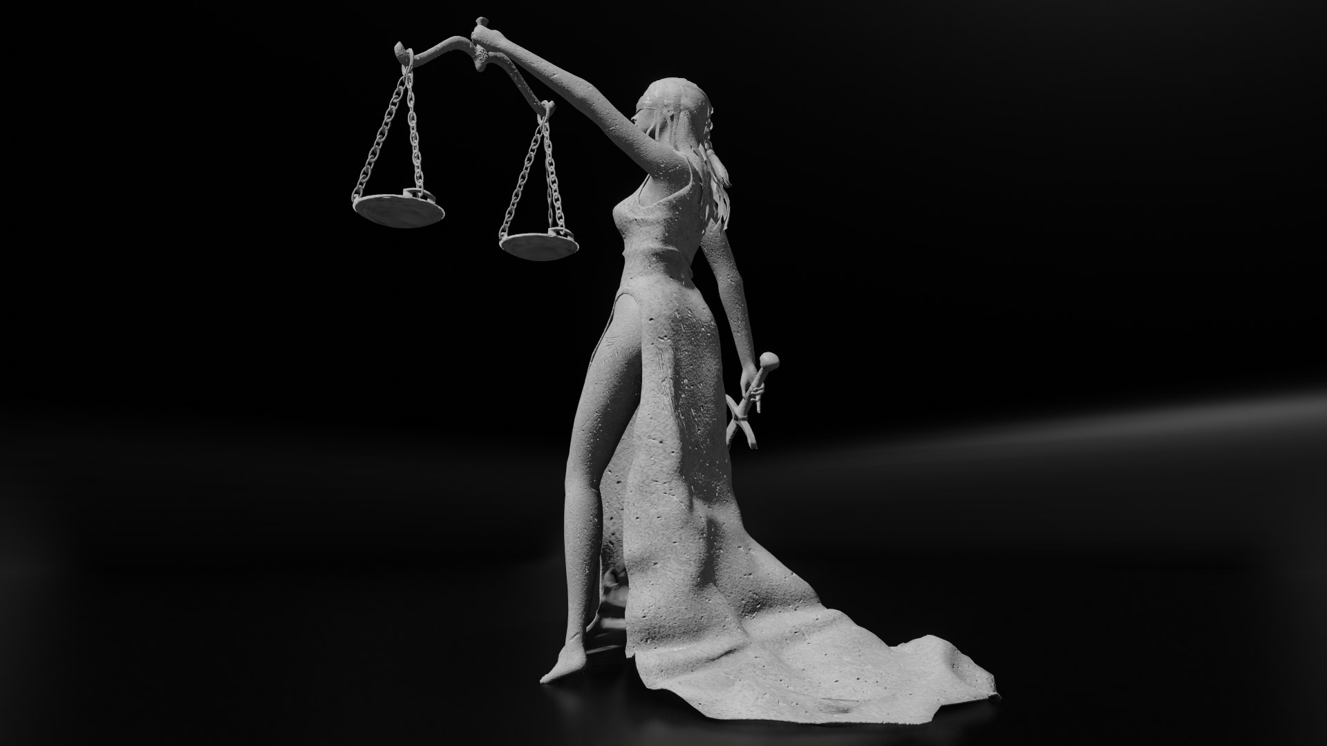 Lady Justice Statue 3D Model TurboSquid 1965267