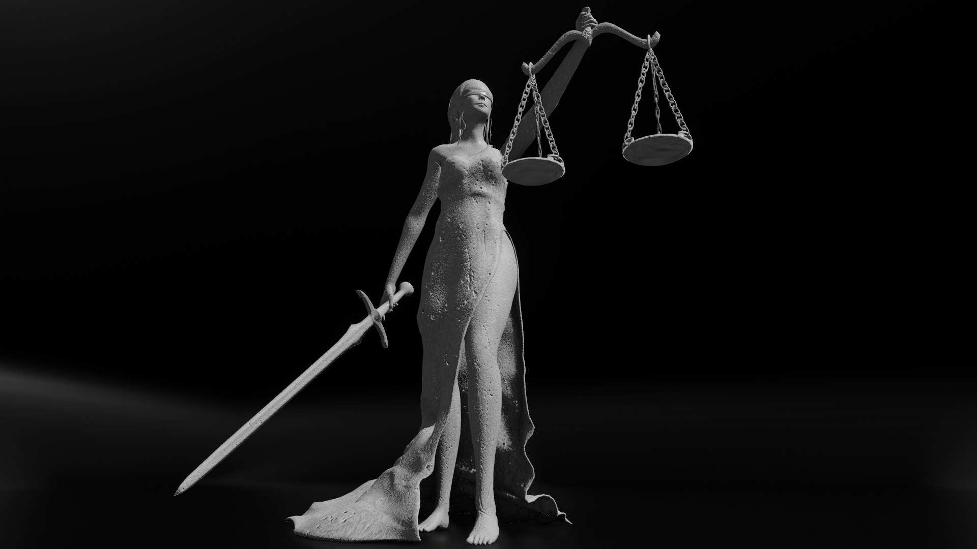 Lady Justice Statue 3D Model TurboSquid 1965267