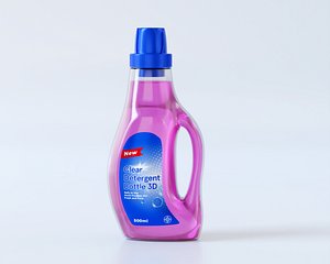 Clear Detergent Bottle 3D model
