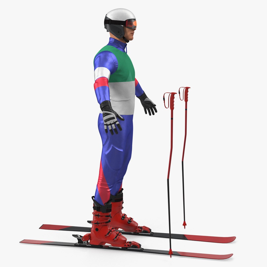Downhill Skier Generic 3D Model 3D model preview