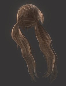 female hairstyle hair 3D model