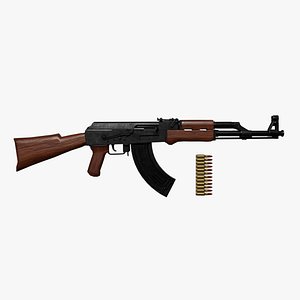 3D model AK74R Assault Rifle HighQuality 3D Model
