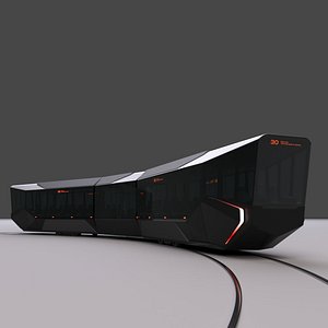 Tram Low Poly