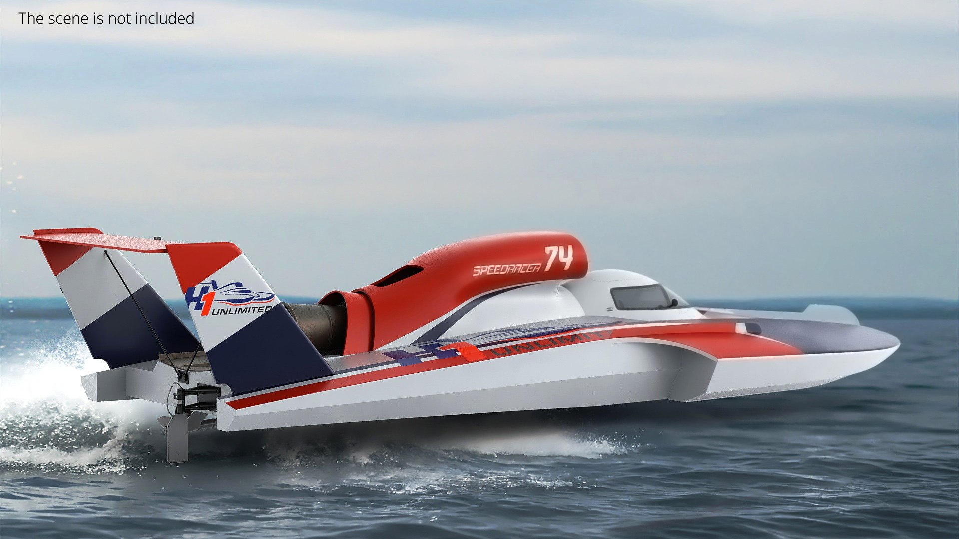 3D High Speed Hydroplane Boat Simplified - TurboSquid 2503615