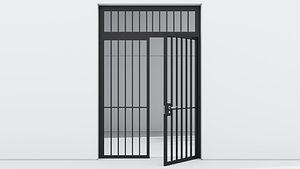 Aluminium door 38 3D