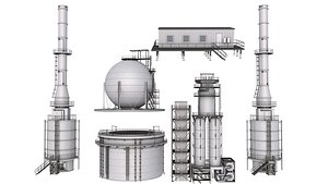 3D model Refinery Modules collection