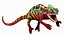 3D Chameleon Red Rigged