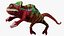 3D Chameleon Red Rigged