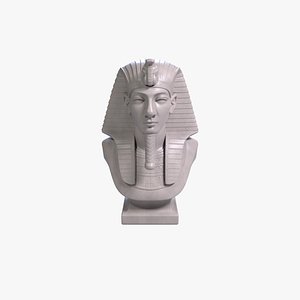 Tutankhamun Bust Sculpture 3D Print Model STL File Printable Bust