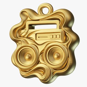 3D Classic Audio Amulet model