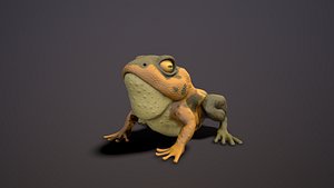 3D frog brown