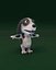 Cartoon Hound Dog Animated 3D Model
