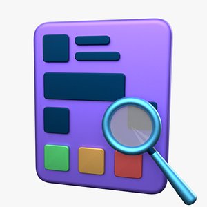Todo List 3d lowpoly Icon-02 3D model