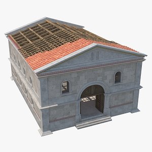 3D Roman Civic Basilica Under Construction model