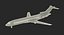 Boeing 727-200 Rigged 3D Model