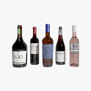 Wine bottles model