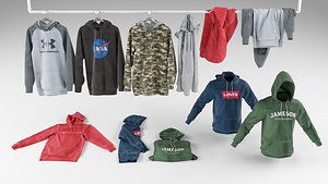 Hoodie collection 3D model