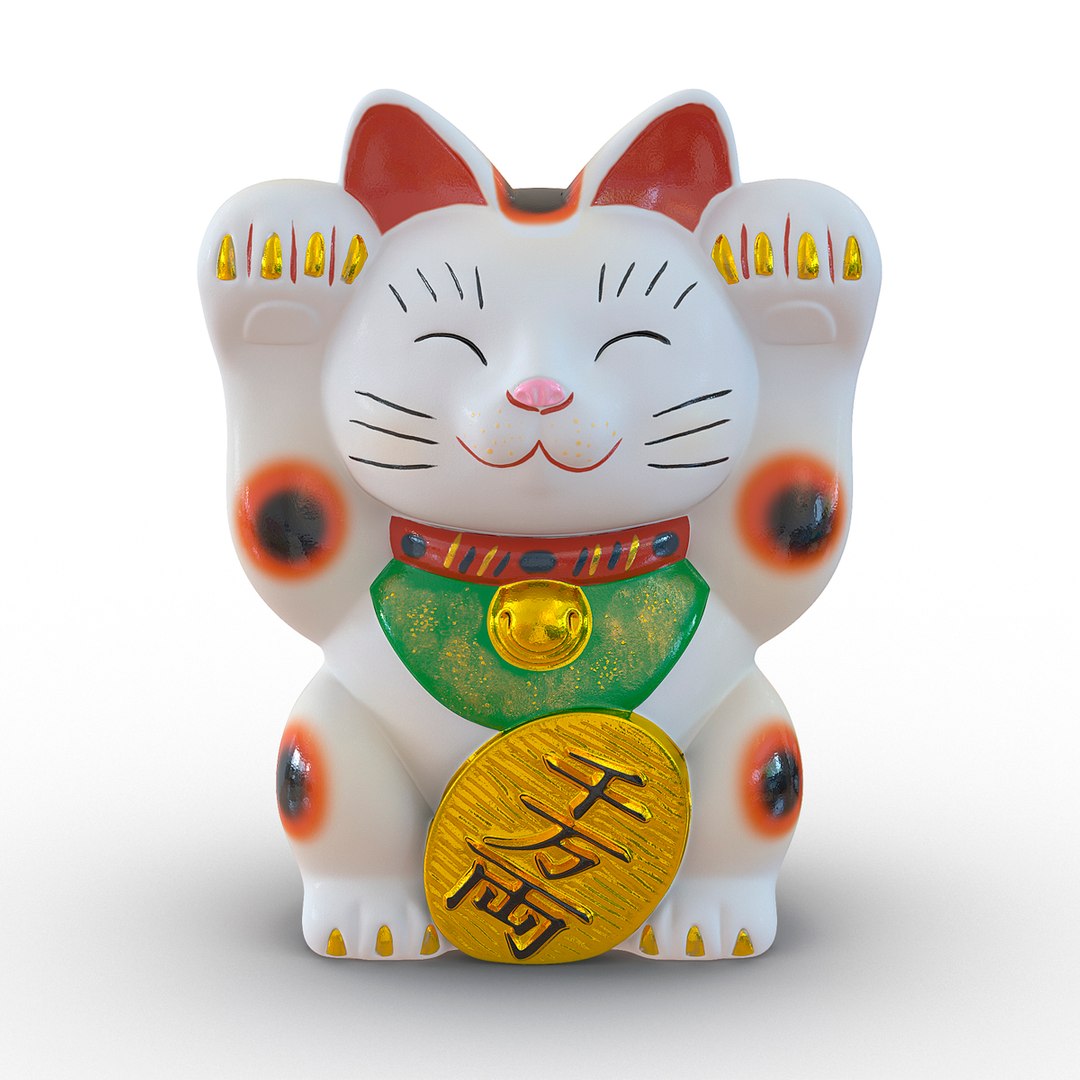 Maneki Neko 3D Model 3D model preview